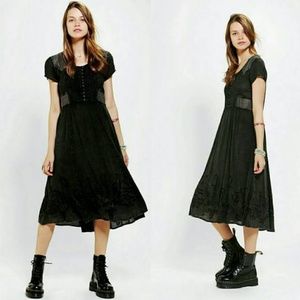 MINKPINK x Urban Outfitters Black mess dress